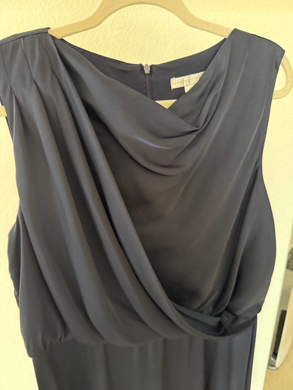 London Times Draped Front Sheath Dress - Picture 6 of 10
